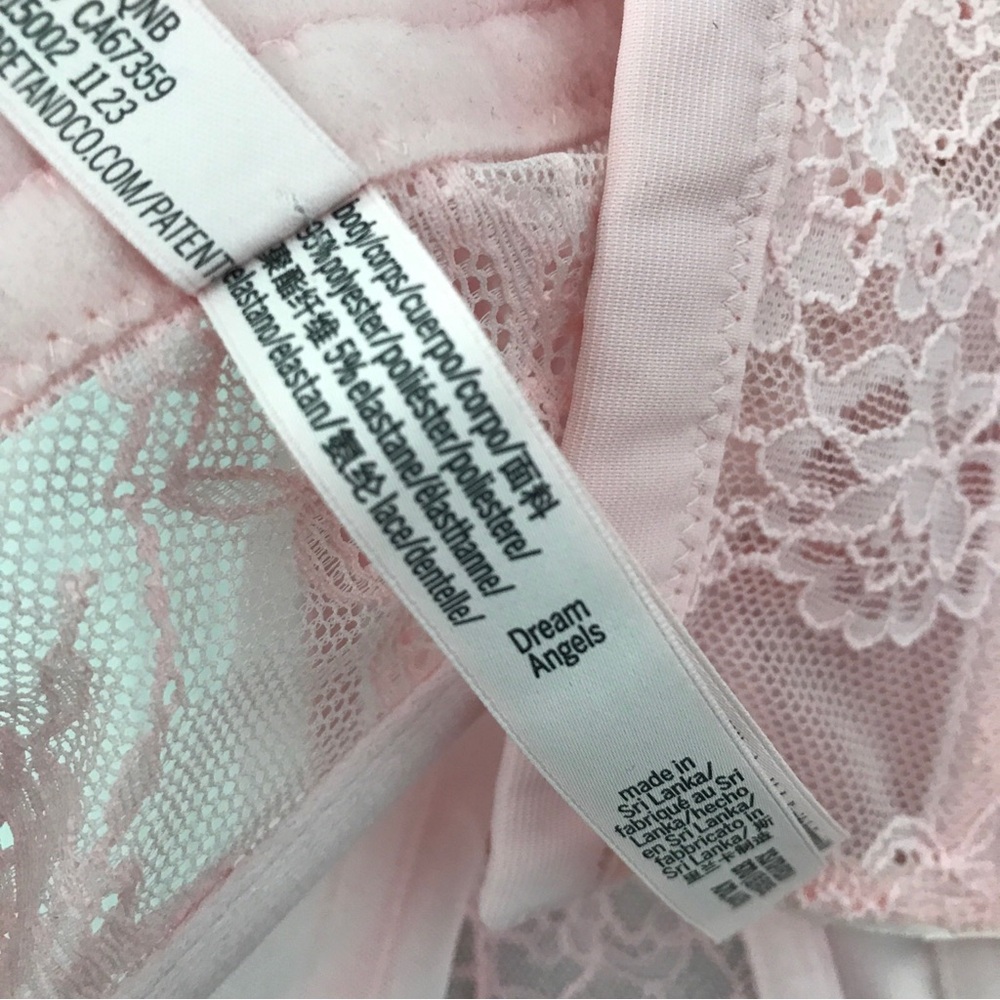 VICTORIAS SECRET PINK EYELASH LACE CORSET XS - Picture 7 of 9